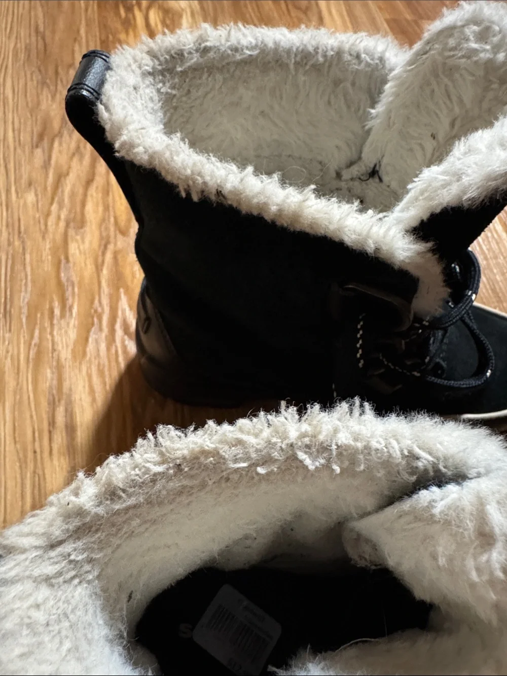Sorel Women's Tivoli IV Waterproof Faux Fur Suede Winter Boots Black Size 6